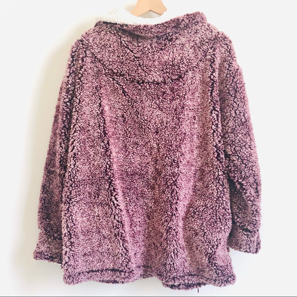 NWOT | Fantastic Fawn | Sherpa Quarter Zip Jacket - Picture 3 of 6